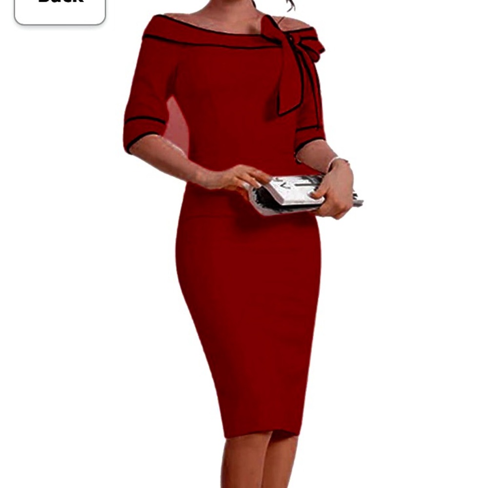 Women’s knee length dress.